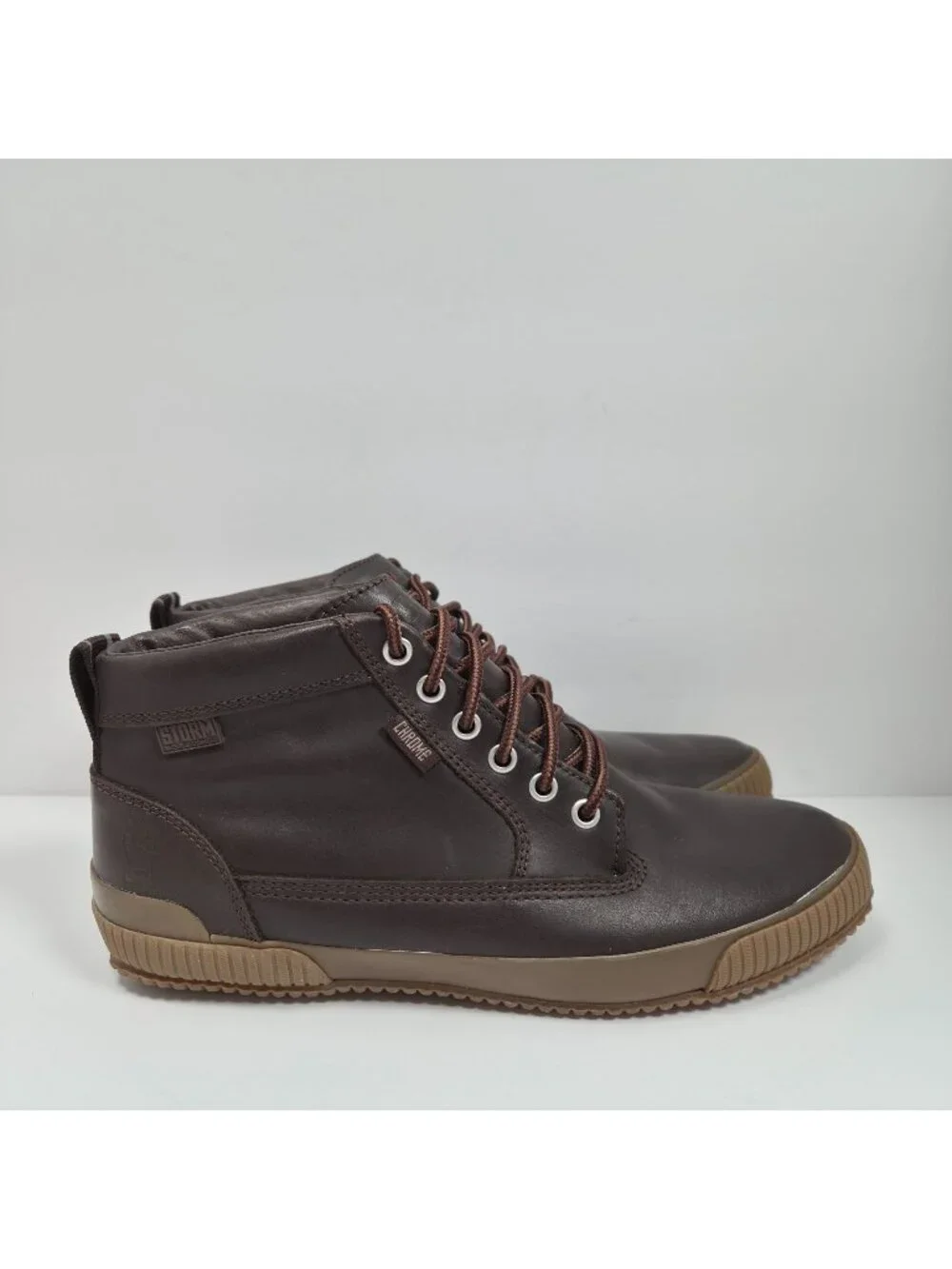 Chrome Industries Storm 415 Men's Brown Leather Amber /Gum Work Boots US Size 9